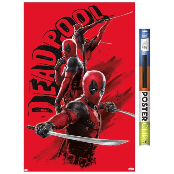 Marvel Deadpool & Wolverine - Deadpool Poses Wall Poster, 22.375" x 34"