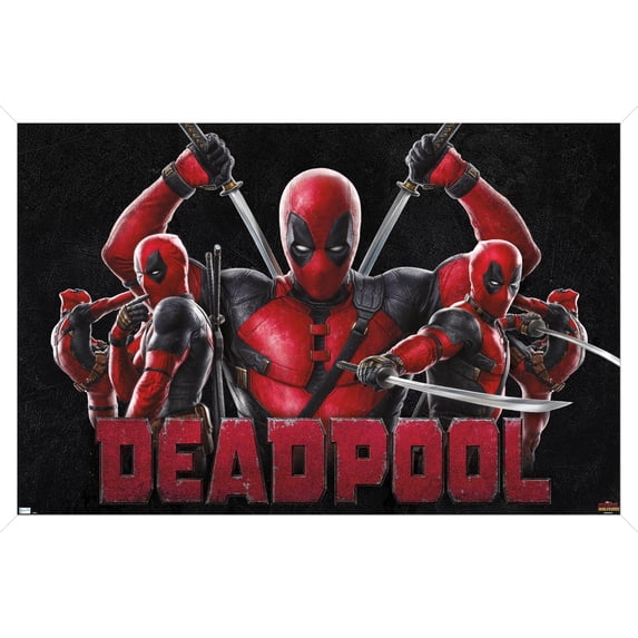 Marvel Deadpool & Wolverine - Deadpool Wall Poster, 14.725" x 22.375" Framed