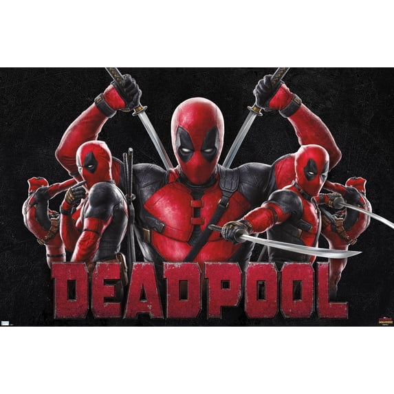 Marvel Deadpool & Wolverine - Deadpool Wall Poster, 22.375" x 34"
