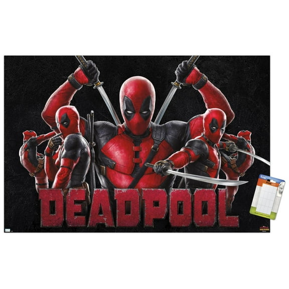 Marvel Deadpool & Wolverine - Deadpool Wall Poster, 22.375" x 34"