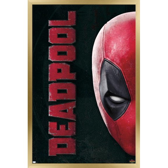 Marvel Deadpool & Wolverine - Diptych Deadpool Wall Poster, 14.725" x 22.375" Framed