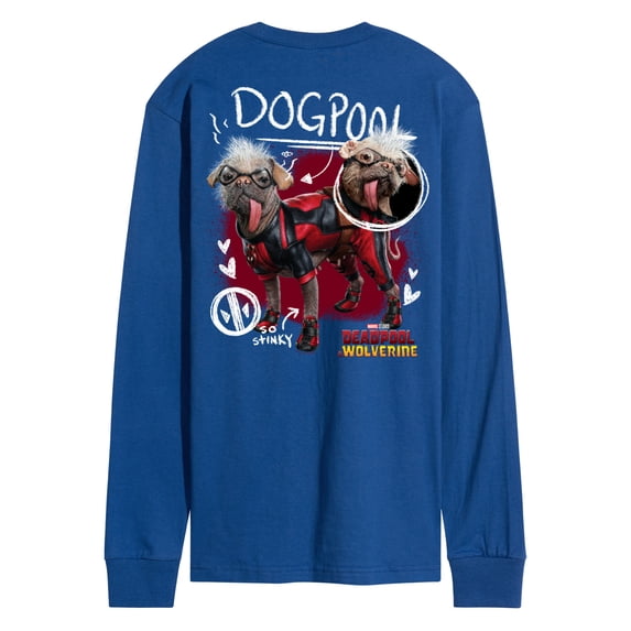 Marvel Deadpool & Wolverine - Dogpool Doodles - Men's Long Sleeve Graphic T-Shirt