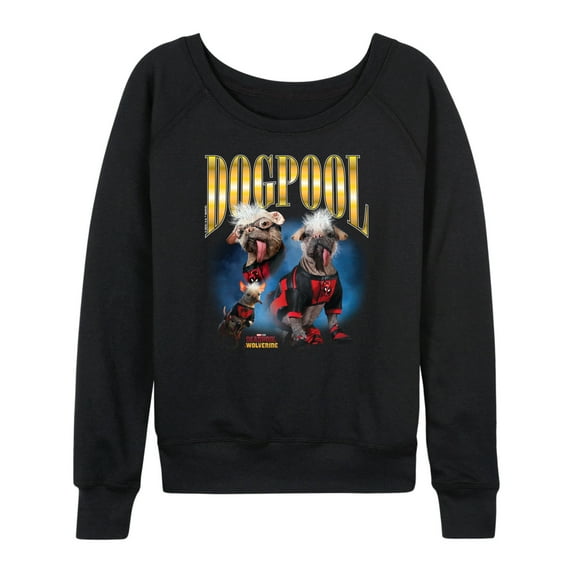 Marvel Deadpool & Wolverine - Dogpool - Women's French Terry Pullover Sweatshirt