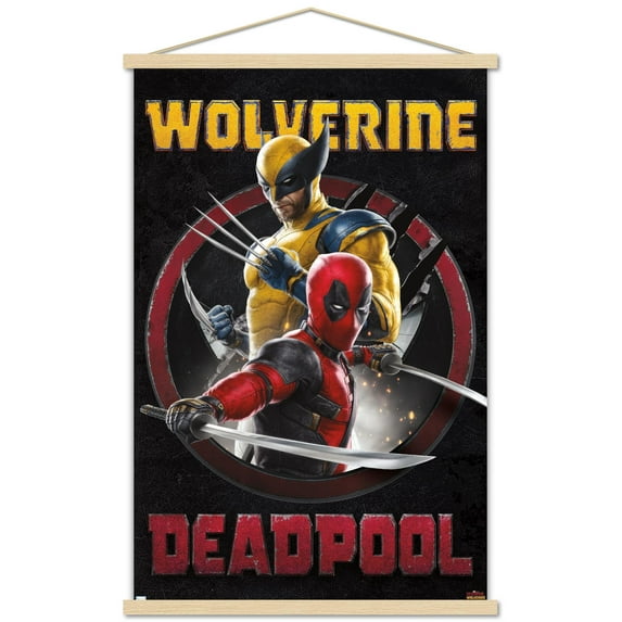 Marvel Deadpool & Wolverine - Duo Wall Poster with Magnetic Frame, 22.375" x 34"