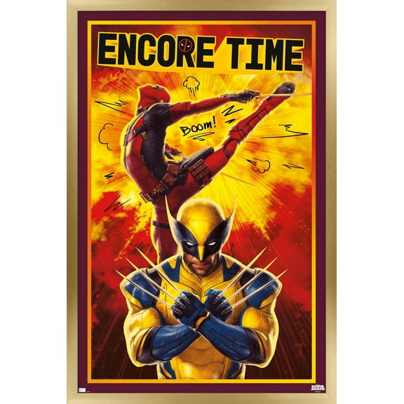Marvel Deadpool & Wolverine - Encore Time Wall Poster, 22.375" x 34" Framed