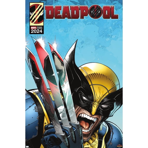 Marvel Deadpool & Wolverine - Homage Cover Wolverine Claws Wall Poster, 22.375" x 34"
