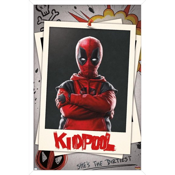 Marvel Deadpool & Wolverine - Kidpool Wall Poster, 22.375" x 34" Framed