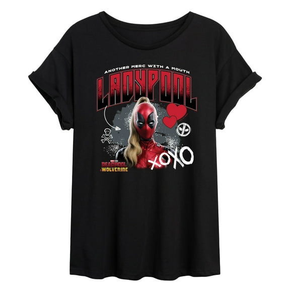Marvel Deadpool & Wolverine - Ladypool Xoxo - Women's Oversized Graphic T-Shirt