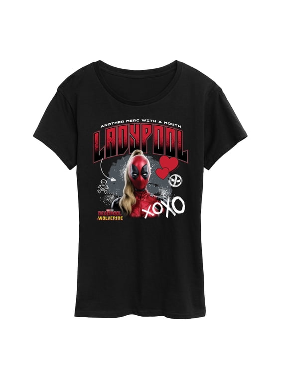 - Deadpool & Wolverine Ladypool Xoxo Women's Short Sleeve Graphic T-Shirt