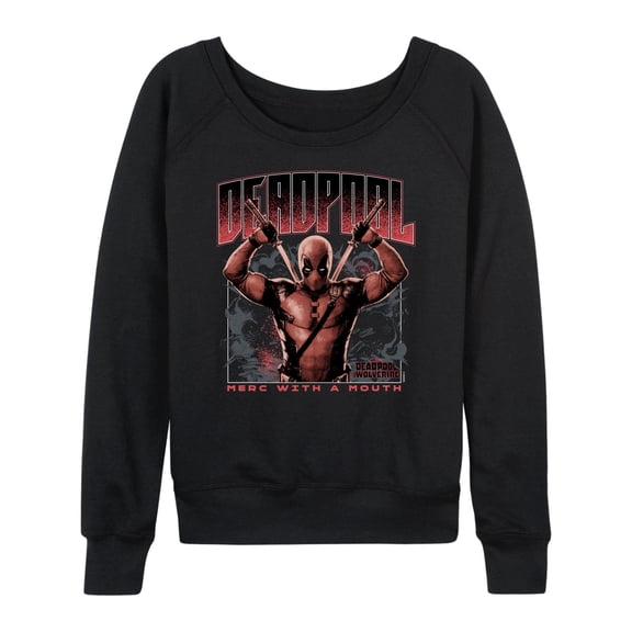 Marvel Deadpool & Wolverine - Merc With A Mouth - Women's French Terry Pullover Sweatshirt