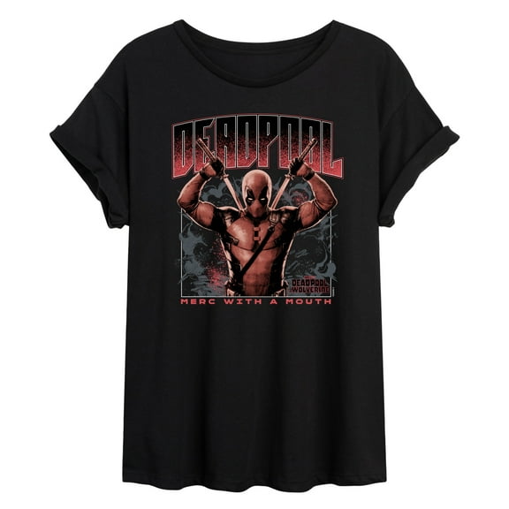 Marvel Deadpool & Wolverine - Merc With A Mouth - Women's Oversized Graphic T-Shirt