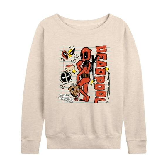 Marvel Deadpool & Wolverine - Notebook Doodles - Women's French Terry Pullover Sweatshirt