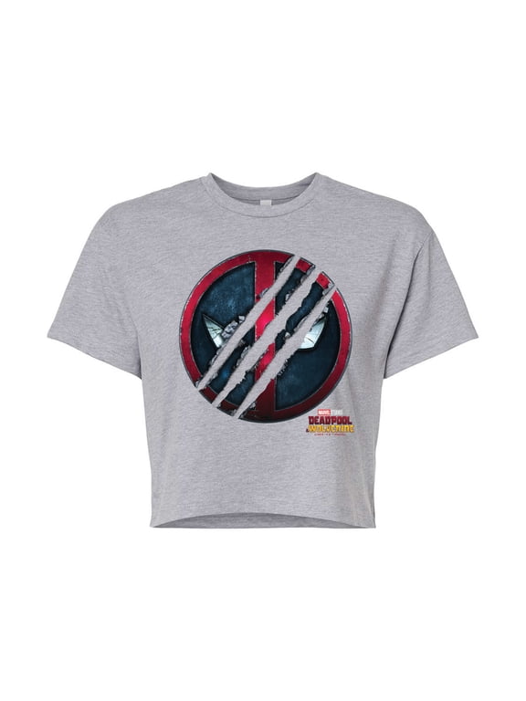 Deadpool & Wolverine - Scratch Logo - Juniors Cropped Graphic T-Shirt