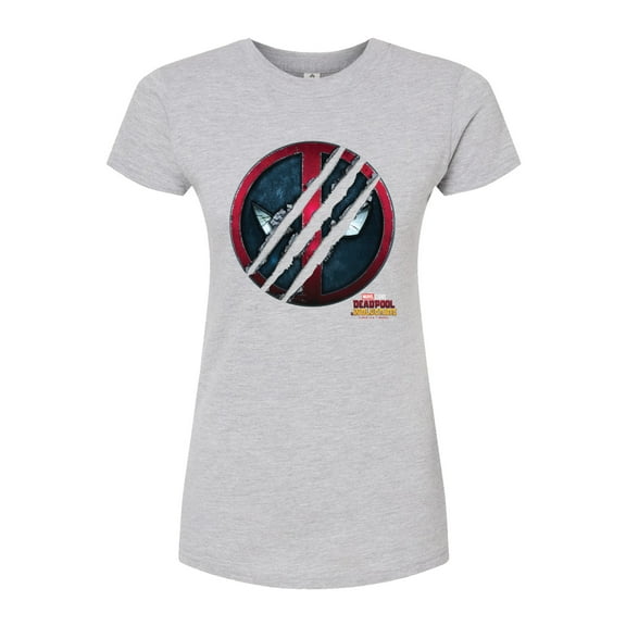 Marvel Deadpool & Wolverine - Scratch Logo - Juniors Fitted Graphic T-Shirt