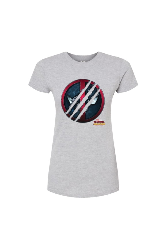 Deadpool & Wolverine - Scratch Logo - Juniors Fitted Graphic T-Shirt