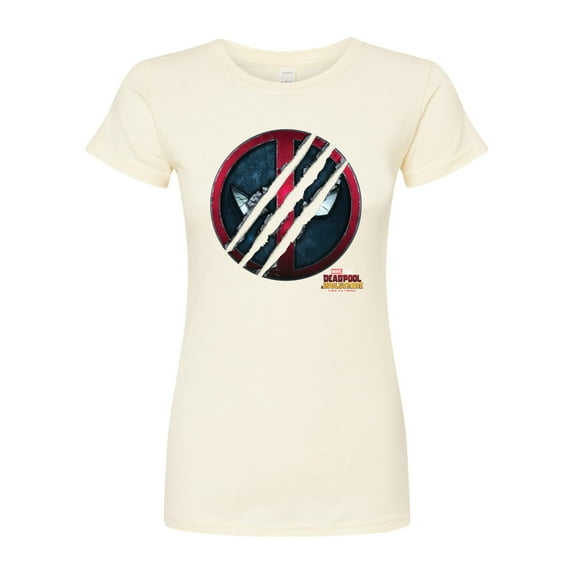 Marvel Deadpool & Wolverine - Scratch Logo - Juniors Fitted Graphic T-Shirt