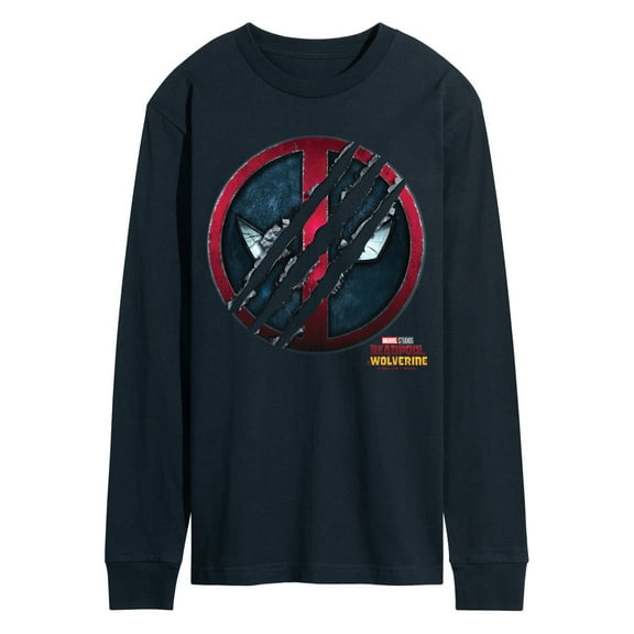 Marvel Deadpool & Wolverine - Scratch Logo - Men's Long Sleeve Graphic T-Shirt