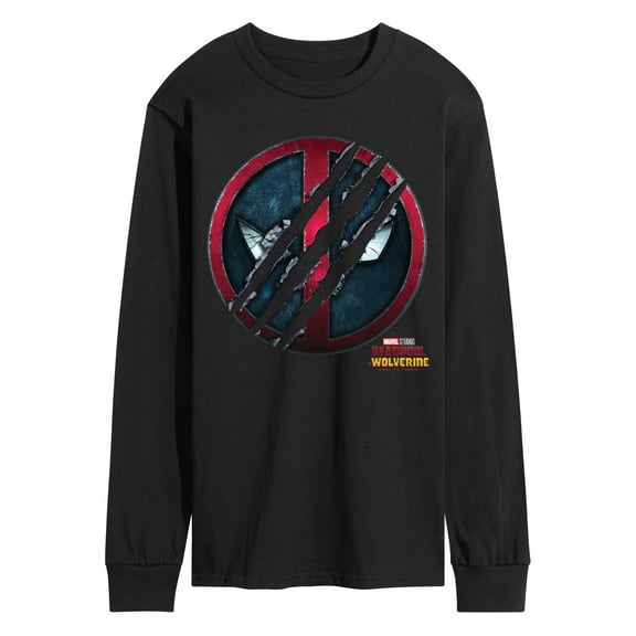 Marvel Deadpool & Wolverine - Scratch Logo - Men's Long Sleeve Graphic T-Shirt