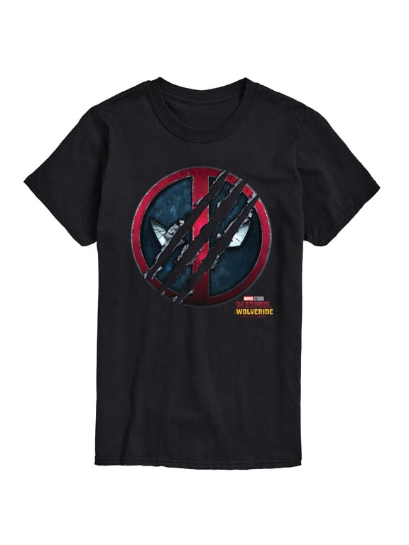 - Deadpool & Wolverine Scratch Logo Men's Short Sleeve Graphic T-Shirt