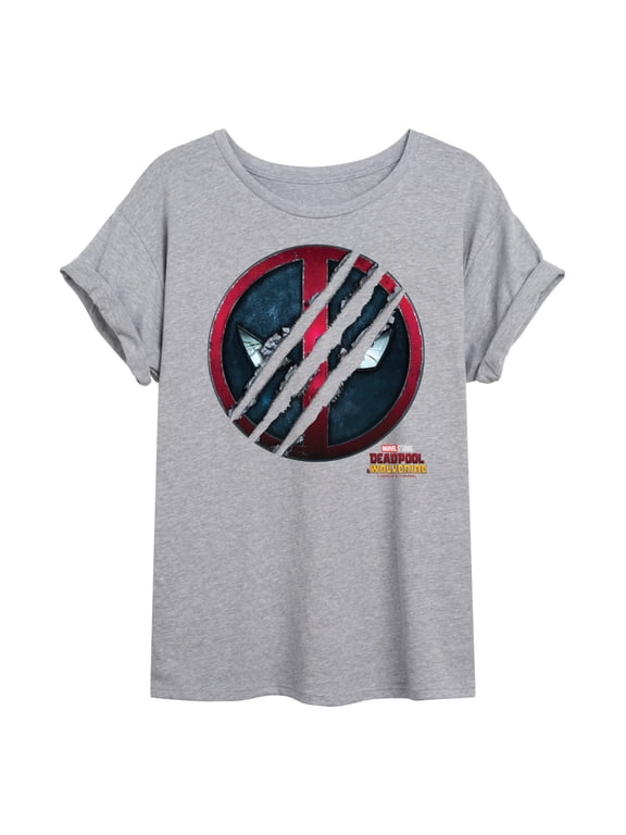 - Deadpool & Wolverine Scratch Logo Women's Relaxed Fit T-Shirt