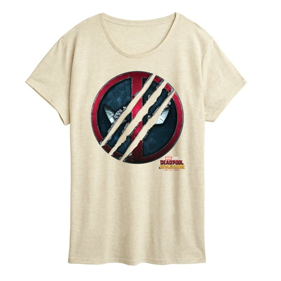 Marvel Deadpool & Wolverine - Scratch Logo - Women's Short Sleeve Graphic T-Shirt
