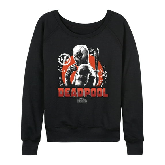 Marvel Deadpool & Wolverine - Sketch Doodles - Women's French Terry Pullover Sweatshirt