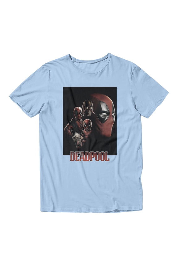Deadpool & Wolverine Squadpool Men's T Shirt (Light Blue, S-XXXL)