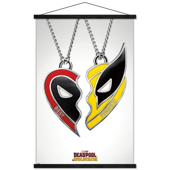 Marvel Deadpool & Wolverine - Teaser One Sheet Wall Poster with Magnetic Frame, 22.375" x 34"