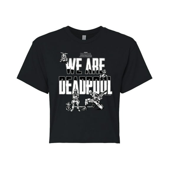 Marvel Deadpool & Wolverine - We Are Deadpool Doodles - Juniors Cropped Graphic T-Shirt