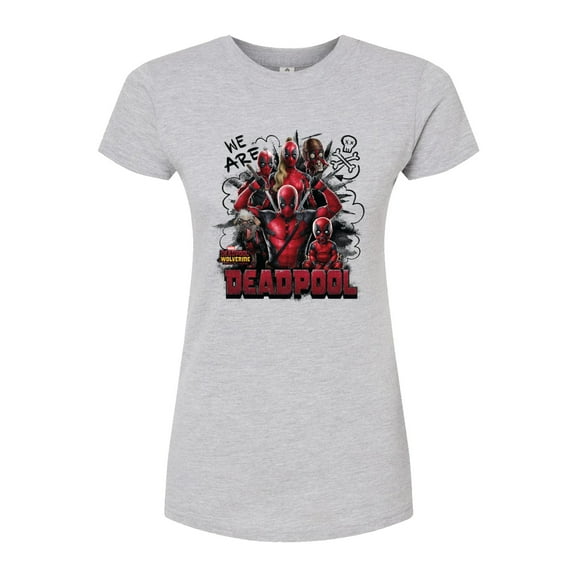 Marvel Deadpool & Wolverine - We Are Deadpool Doodles - Juniors Fitted Graphic T-Shirt