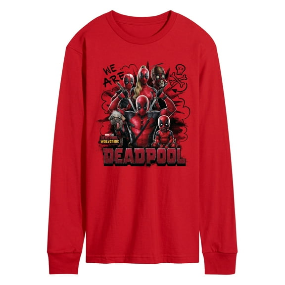 Marvel Deadpool & Wolverine - We Are Deadpool Doodles - Men's Long Sleeve Graphic T-Shirt