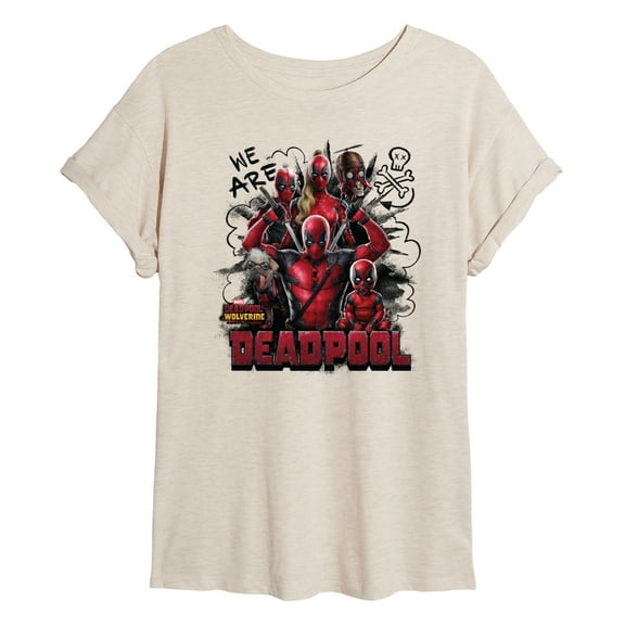 Marvel Deadpool & Wolverine - We Are Deadpool Doodles - Women's Oversized Graphic T-Shirt