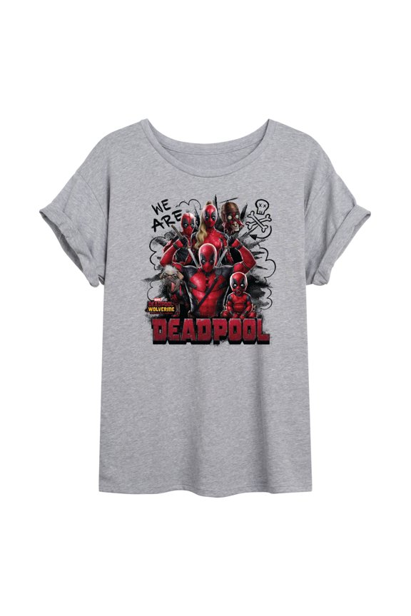 Deadpool & Wolverine - We Are Deadpool Doodles - Women's Oversized Graphic T-Shirt