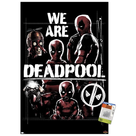 Marvel Deadpool & Wolverine - We Are Deadpool Wall Poster with Push Pins, 22.375" x 34"