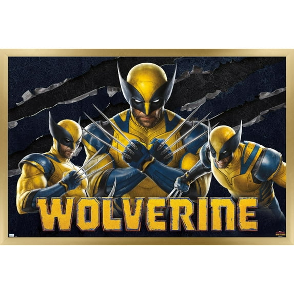 Marvel Deadpool & Wolverine - Wolverine Wall Poster, 22.375" x 34" Framed