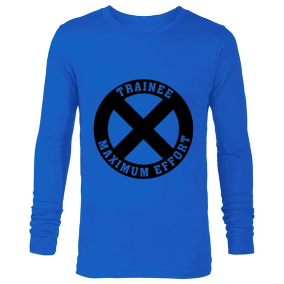 Marvel Deadpool X-Force Trainee Maximum Effort - Long Sleeve T-Shirt for Men - Customized-Navy
