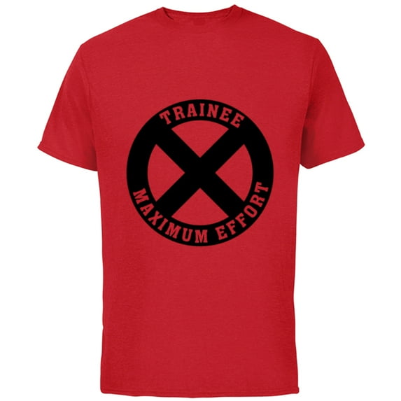 Marvel Deadpool X-Force Trainee Maximum Effort - Short Sleeve Cotton T-Shirt for Adults - Customized-Red