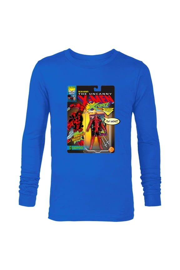Deadpool X-Men Toy Figure - Long Sleeve T-Shirt for Men - Customized-Navy