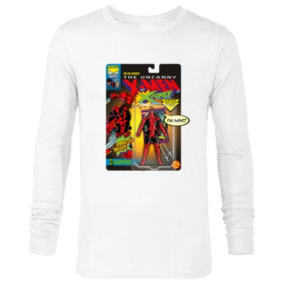 Marvel Deadpool X-Men Toy Figure - Long Sleeve T-Shirt for Men - Customized-White