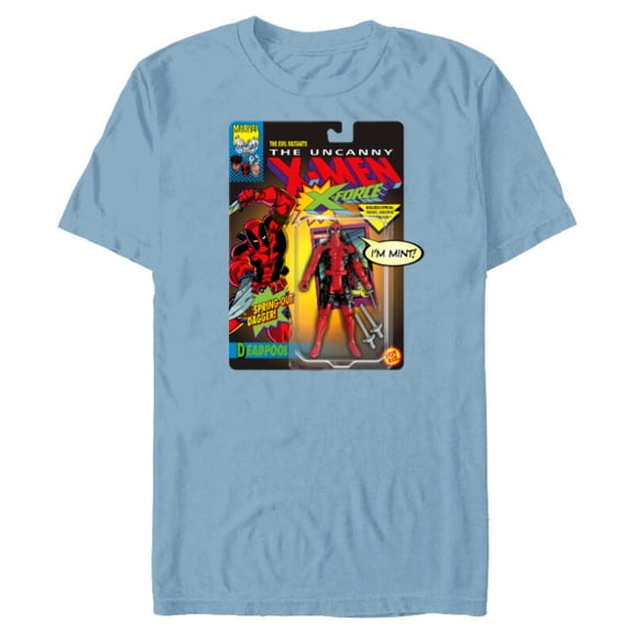 Marvel Deadpool X-Men Toy Figure - Short Sleeve Blended T-Shirt for Adults - Customized-Ocean Blue