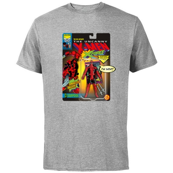 Marvel Deadpool X-Men Toy Figure - Short Sleeve Cotton T-Shirt for Adults - Customized-Athletic Heather