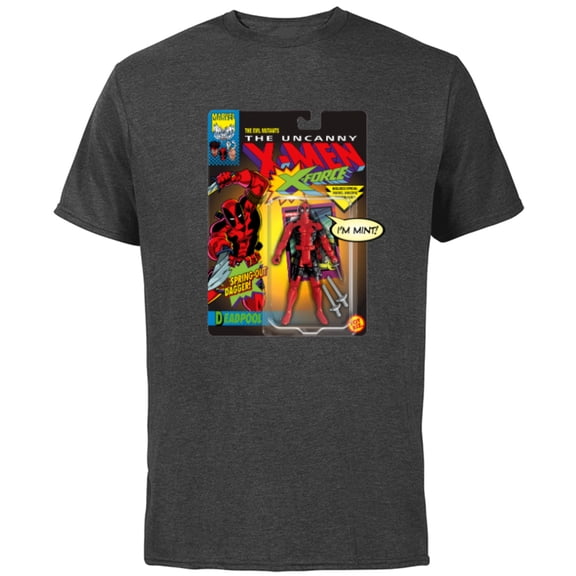 Marvel Deadpool X-Men Toy Figure - Short Sleeve Cotton T-Shirt for Adults - Customized-Charcoal