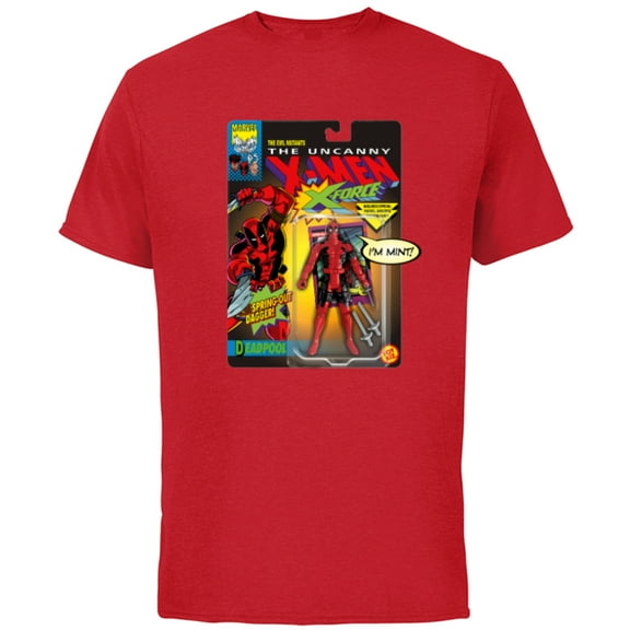 Marvel Deadpool X-Men Toy Figure - Short Sleeve Cotton T-Shirt for Adults - Customized-Red