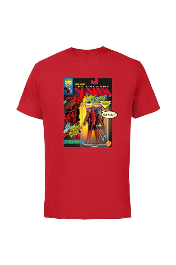 Deadpool X-Men Toy Figure - Short Sleeve Cotton T-Shirt for Adults - Customized-Red