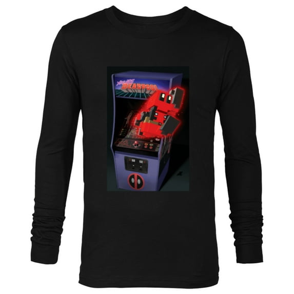 Marvel Deadpool You Are Deadpool 8-bit Video Arcade Game Art - Long Sleeve T-Shirt for Men - Customized-Black