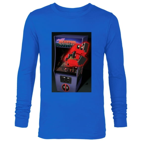 Marvel Deadpool You Are Deadpool 8-bit Video Arcade Game Art - Long Sleeve T-Shirt for Men - Customized-Navy