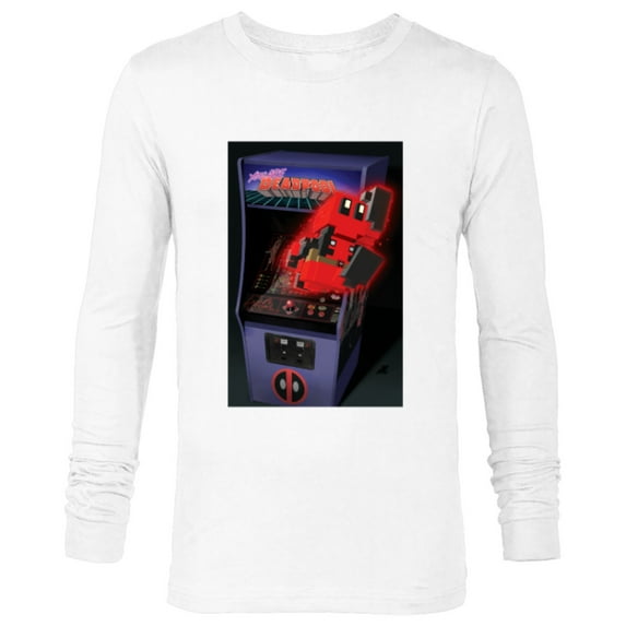Marvel Deadpool You Are Deadpool 8-bit Video Arcade Game Art - Long Sleeve T-Shirt for Men - Customized-White