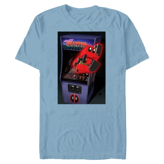 Marvel Deadpool You Are Deadpool 8-bit Video Arcade Game Art - Short Sleeve Blended T-Shirt for Adults - Customized-Ocean Blue