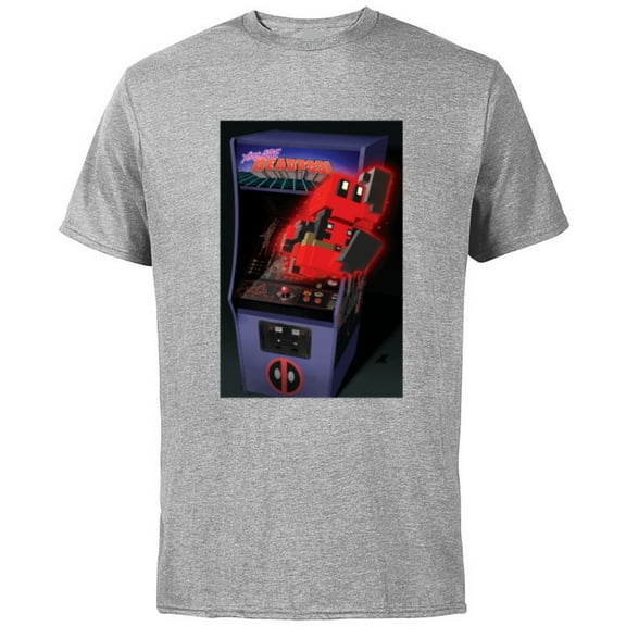Marvel Deadpool You Are Deadpool 8-bit Video Arcade Game Art - Short Sleeve Cotton T-Shirt for Adults - Customized-Athletic Heather