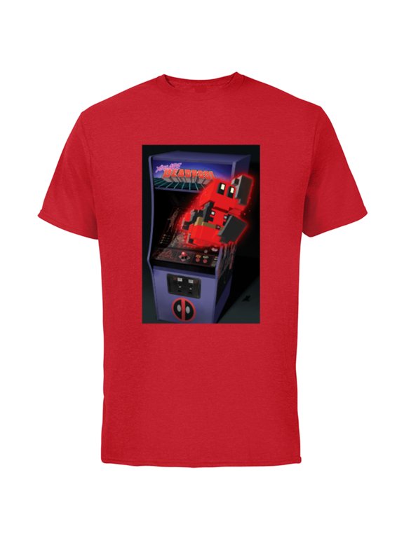 Deadpool You Are Deadpool 8-bit Video Arcade Game Art - Short Sleeve Cotton T-Shirt for Adults - Customized-Red